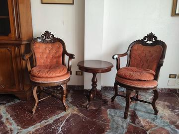Coppia di poltrone originali Liberty