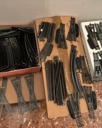 Set 4 scambi binari Lima scala h0 ho treno trenini