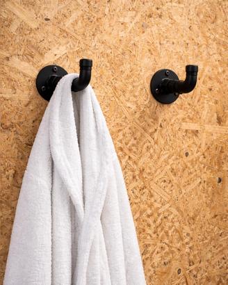 Gancio accapatoio stile industrial nero