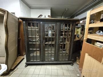 Libreria con ante vetro, l