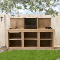 Cucina outdoor realizzata in pietra naturale
