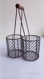 CESTINO PORTA BOTTIGLIE VINTAGE