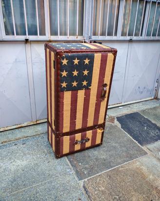 Mobiletto Baule Vintage Bandiera Americana