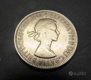 Moneta Two Shillings 1953 Regina Elisabetta