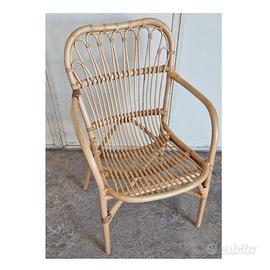 Sedia poltrona Amanda in Vimini