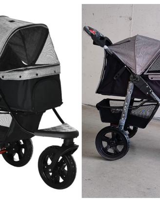 PASSEGGINO CANI-GATTI, 3 RUOTE, JOGGING-TREKKING