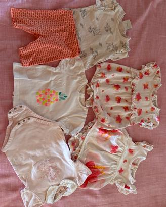Set 13 abbigliamento estivo bimba 1/3 mesi