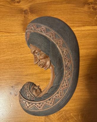 Scultura da parete in legno