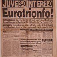 Gazzetta vintage -Trionfo Juventus e Inter 11/4/85