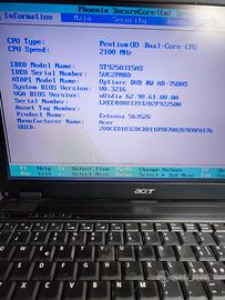 notebook acer extensa 5635zg  - DIFETTOSO