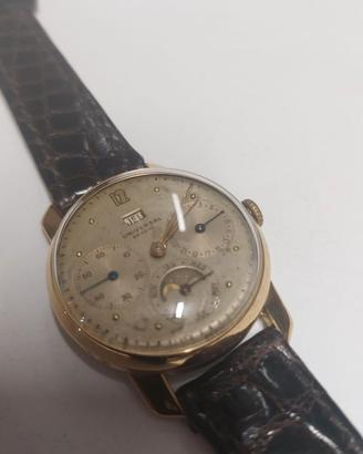 Universal Geneve triple calendar anni 50 oro