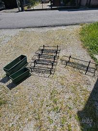 Fioriere in ferro battuto con cassette