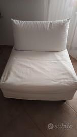 poltrona letto singola con rivestimento in cotone