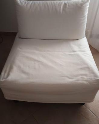 poltrona letto singola con rivestimento in cotone