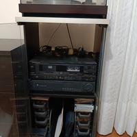 mobiletto con lettore cassette e dischi