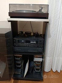 mobiletto con lettore cassette e dischi