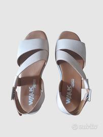 Melluso Sandalo Donna Comodo Incrocio in Pelle Bei