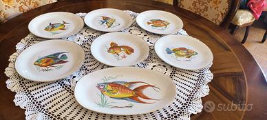 Pregiato servizio da pesce vintage per 6 persone