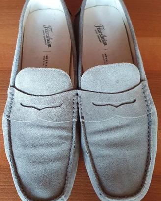 Mocassino camoscio colore corda uomo