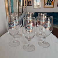 Set vintage 6 calici Birra Moretti Sans Souci