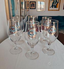 Set vintage 6 calici Birra Moretti Sans Souci