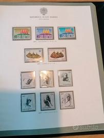 Francobolli collezione Repubblica di San Marino