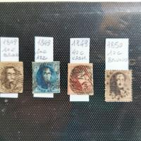 Belgio francobolli 1849 1850