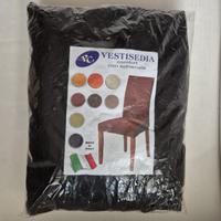 coprisedie elasticizzati con schienale colore marr