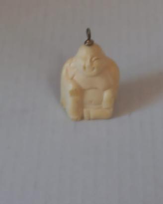 Ciondolo portafortuna Budda sorridente vintage 