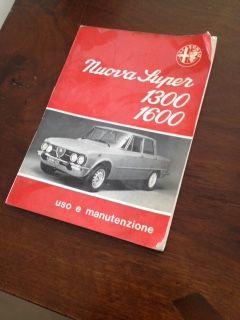 ALFA ROMEO GIULIA SUPER volante libretto