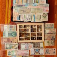 Monete, banconote e miniassegni + moneta d'argento