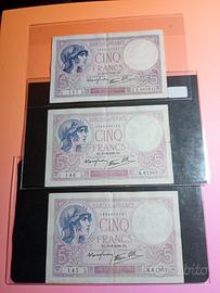 Francia 5 franchi violet 