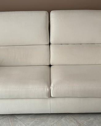 Divano 3 posti Poltronesofà, colore Bianco latte