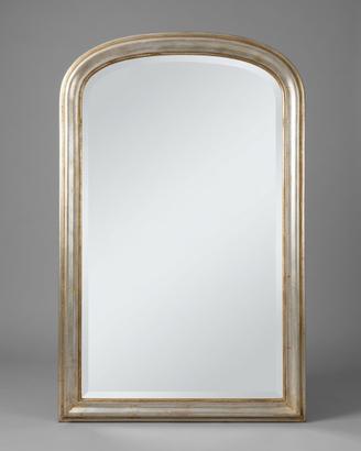 Specchio ad Arco Cornice Argento da Comò