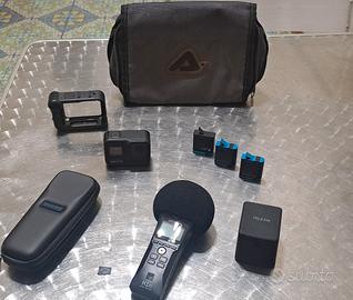 Gopro hero 8, accessori  + Zoom h1n microfono 