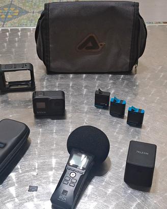 Gopro hero 8, accessori  + Zoom h1n microfono 