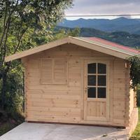 Casetta in legno 3x3 porta singola e finestra 44mm