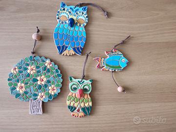 10 terracotte smaltate Azulejo fatte a mano