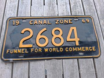 Targa auto del 1969 U.S. Canal Zone Panama