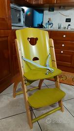 Seggiolone in legno pali