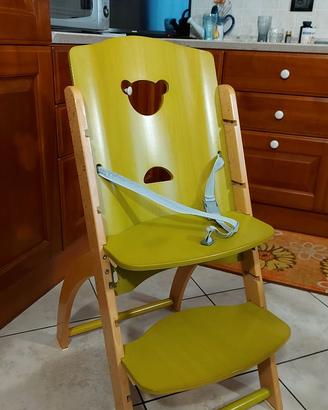 Seggiolone in legno pali