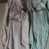 Tutina pigiama rosa e azzurro