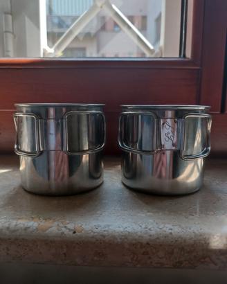 2 Tazze Inox Scout Tech Campeggio Escursionismo