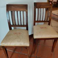 coppia sedia in noce