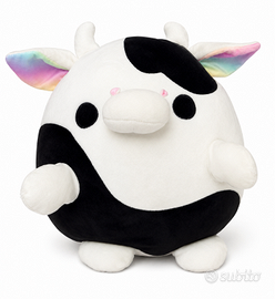 Squishmallows mucca grande bianca e nera
