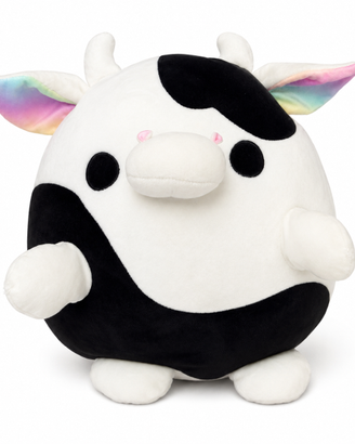 Squishmallows mucca grande bianca e nera