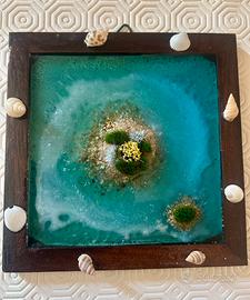 Titolo: Isola Segreta 12cm - Quadro Resina 3D