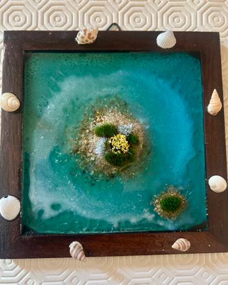 Titolo: Isola Segreta 12cm - Quadro Resina 3D