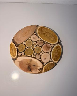 Sottopentola artigianale in legno (20 cm)