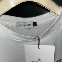 Maglietta Moncler bianca nuova con cartellino